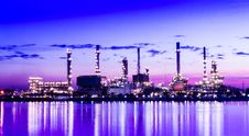 Refinery Plant Area At Twilight Stock Photo Refinery Plant Area At Twilight Stock Photo