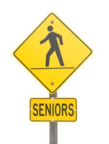 Sign Warning Of A Senior’s Crossing. Stock Images Sign Warning Of A Senior’s Crossing. Stock Images