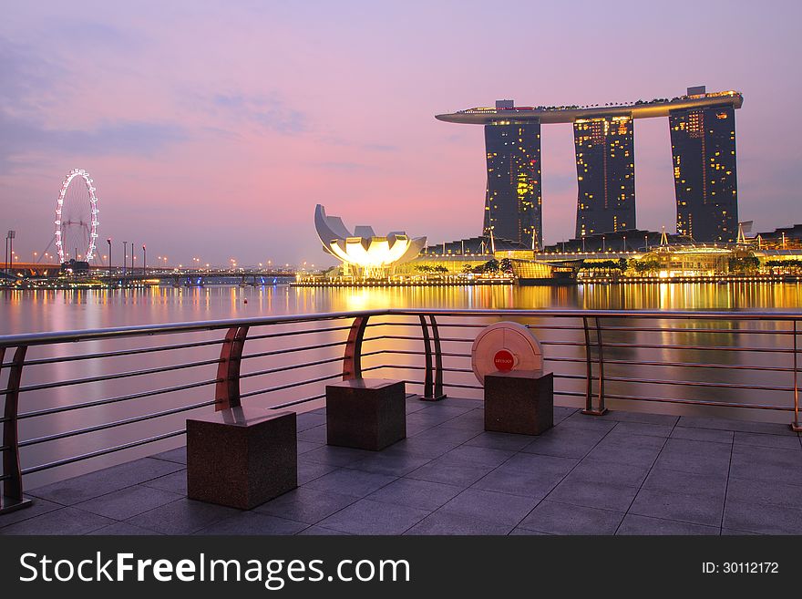 Early Morning Shoot of Marina Singapore. Early Morning Shoot of Marina Singapore