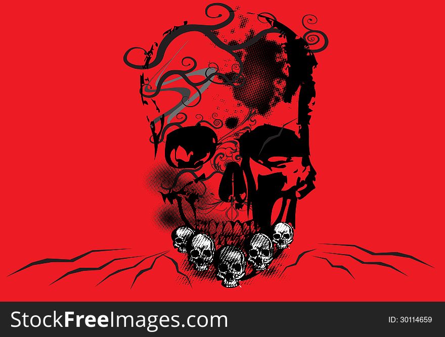 Graphic art on the human body, skeletons, creative design with a brush stroke with a light blue background, anatomy, black and red decorated with lights and lines. Graphic art on the human body, skeletons, creative design with a brush stroke with a light blue background, anatomy, black and red decorated with lights and lines.