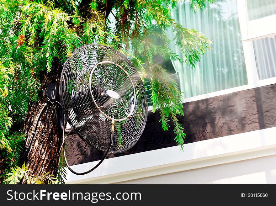 Fan in an office building steam. Fan in an office building steam