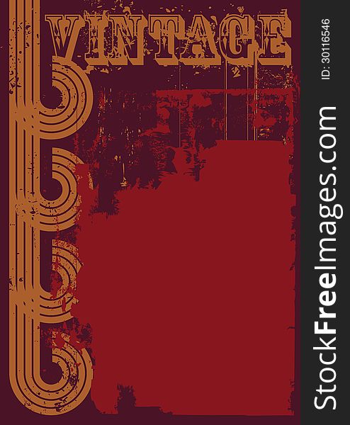 Red and brown grunge vintage background. This image is a vector illustration.