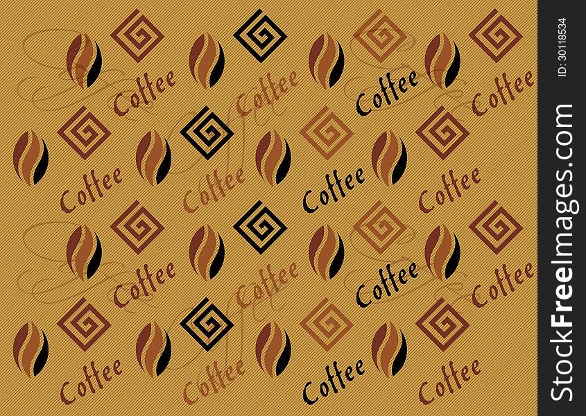 Abstract coffee pattern theme background. Abstract coffee pattern theme background