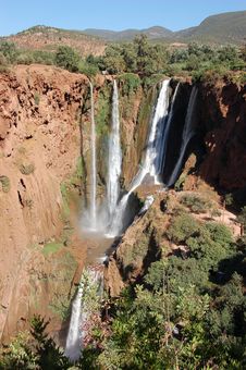 Cascade D’Ouzoud, Waterfall, Morocco Stock Photography