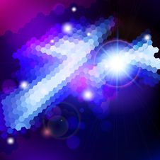 Abstract Blue Lens Flare Technology Background. Royalty Free Stock Photo Abstract Blue Lens Flare Technology Background. Royalty Free Stock Photo