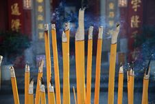 Buddhist Prayer Joss Sticks Royalty Free Stock Image