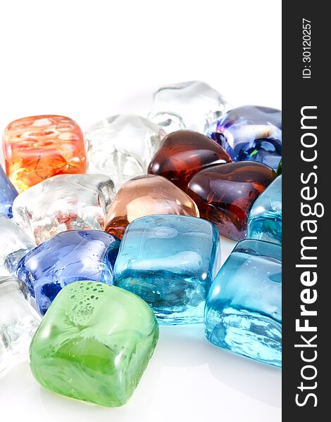 Decorative glass stones background.