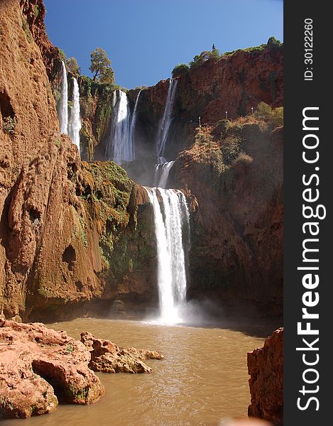 Cascade d’Ouzoud, Waterfall, Morocco - Cascade d’ouzoud is the biggest waterfall in Morocco