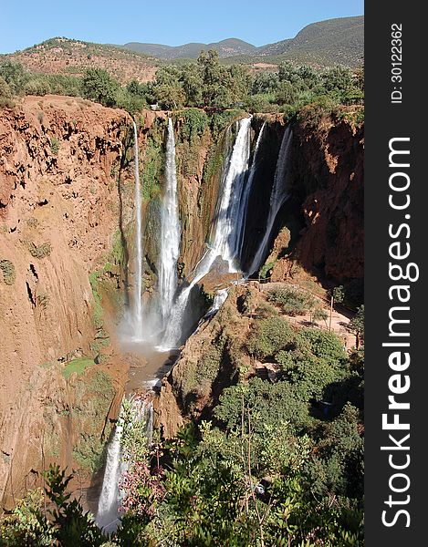 Cascade d’Ouzoud, Waterfall, Morocco - Cascade d’ouzoud is the biggest waterfall in Morocco