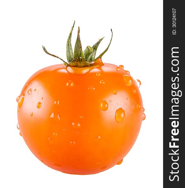 Fresh tomatoes isolated on white background