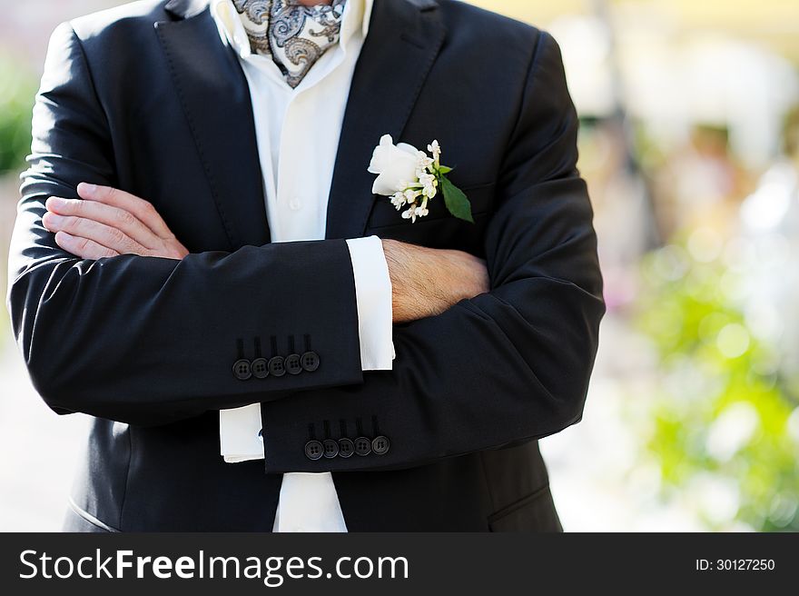 Groom with boutonniere