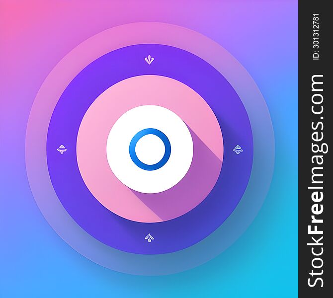 This image features an abstract illustration of a bullseye or target with concentric circles in shades of blue, purple, and pink. The background has a gradient that transitions from pink to blue. Small white icons resembling directional arrows are placed around the circles. This image features an abstract illustration of a bullseye or target with concentric circles in shades of blue, purple, and pink. The background has a gradient that transitions from pink to blue. Small white icons resembling directional arrows are placed around the circles.