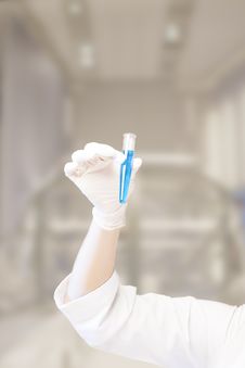 Female Hand Holding Test Tube Stock Photography Female Hand Holding Test Tube Stock Photography
