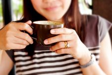 Woman Drinking Coffee At Rest Stock Photography Woman Drinking Coffee At Rest Stock Photography