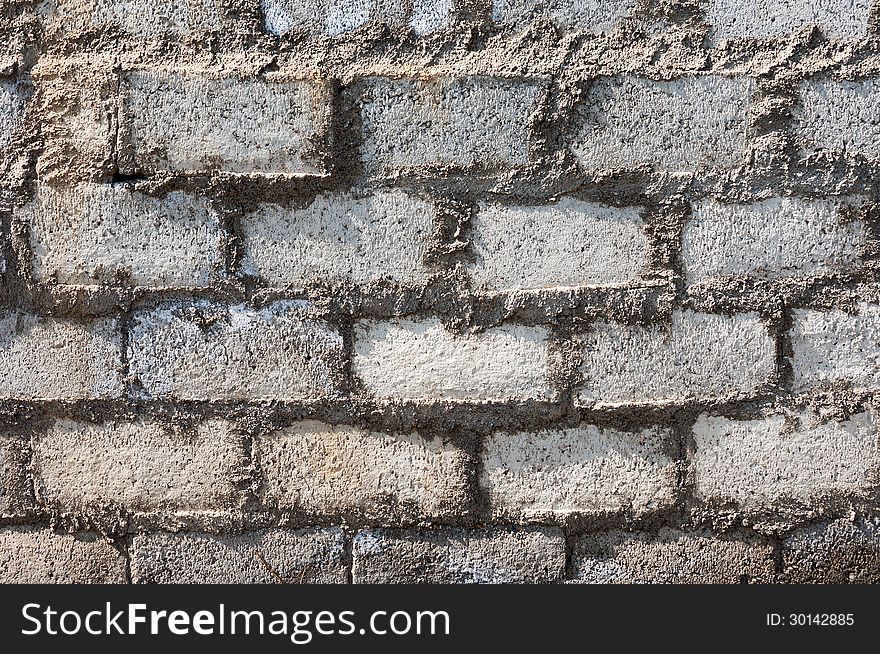 A Wall Of White Brick