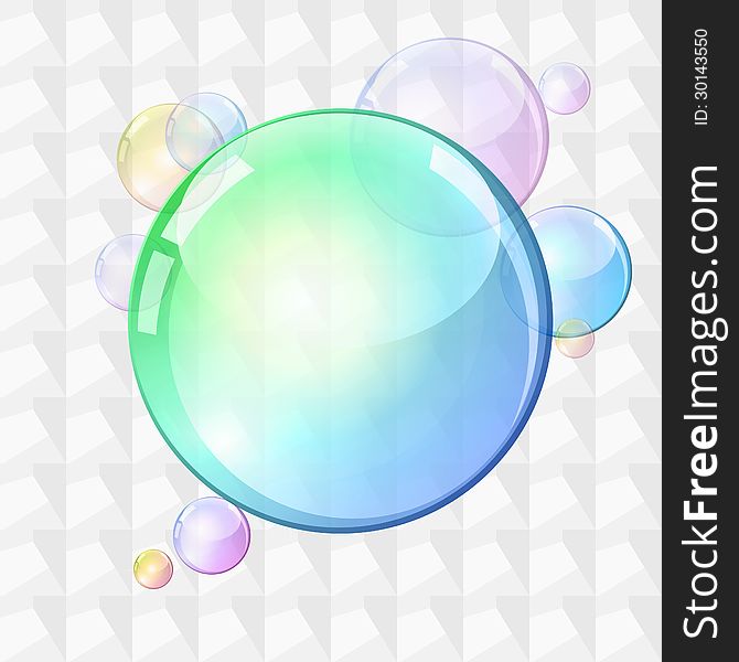 Speech bubble made of colorful soap bubbles