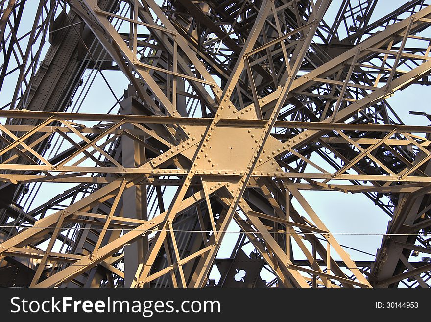 Perspective of Eiffel tower, the famous landmark of Paris, France. Perspective of Eiffel tower, the famous landmark of Paris, France.
