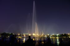 Music Fountain At Night Stock Photography