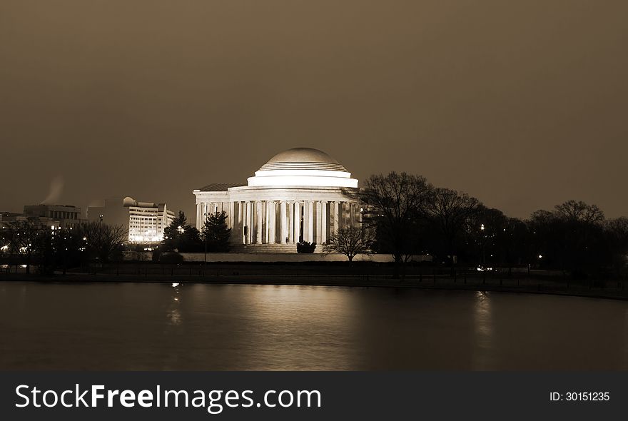 Thomas Jefferson Memorial at night - Washington DC, United States