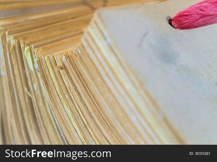 Background of stack of old used paper. Background of stack of old used paper