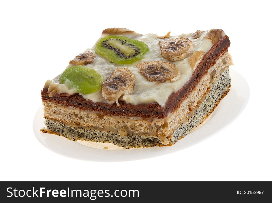 Cake With Kiwi And Banana