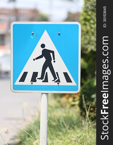 A picture is Walking crossing signs.