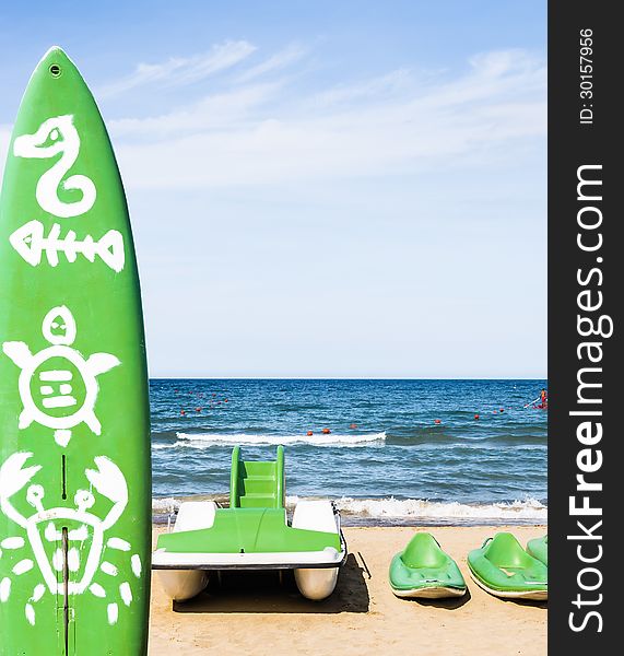 Water Sports Equipment - Rimini Beach, Italy