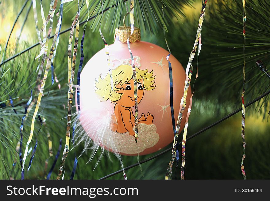 Image of nice toy on the fur-tree