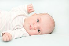 Cute Newborn Adorable Baby At Home Stock Photos
