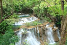 Deep Forest Waterfall In Kanchanaburi, Thailand Stock Image Deep Forest Waterfall In Kanchanaburi, Thailand Stock Image