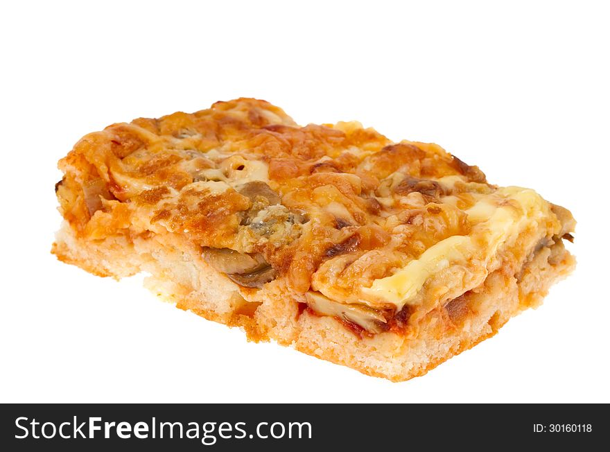 Pie With Cheese And Mushrooms