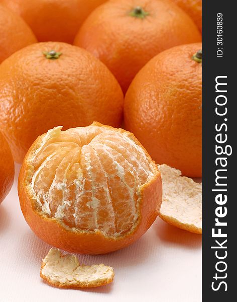 Peeled mandarin.