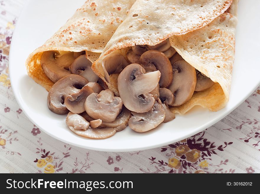 Pancakes With Mushrooms