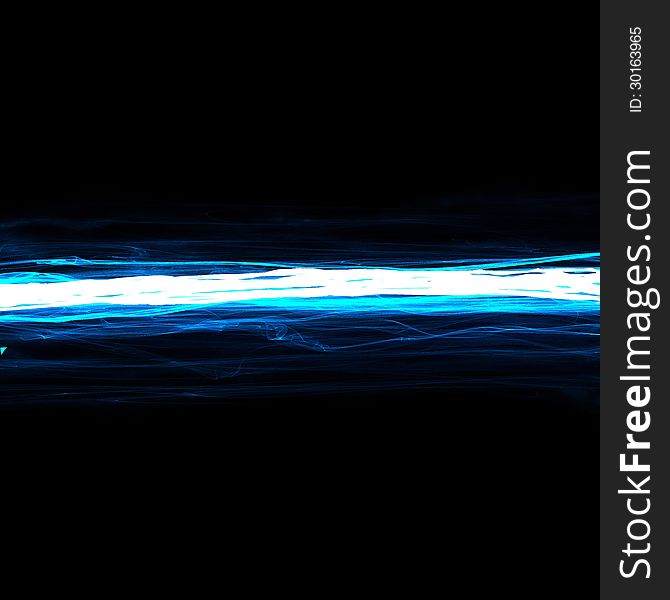 Neon blue light on a black background. Neon blue light on a black background