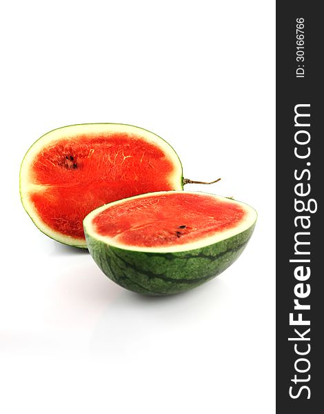 The Focus watermelon on white background. The Focus watermelon on white background.