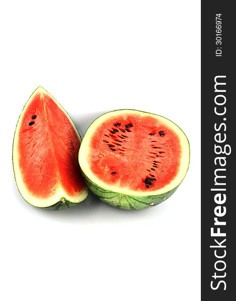 The Focus watermelon on white background. The Focus watermelon on white background.