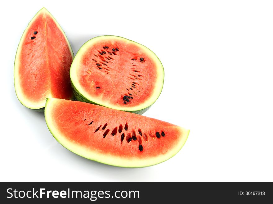 The Focus watermelon on white background. The Focus watermelon on white background.