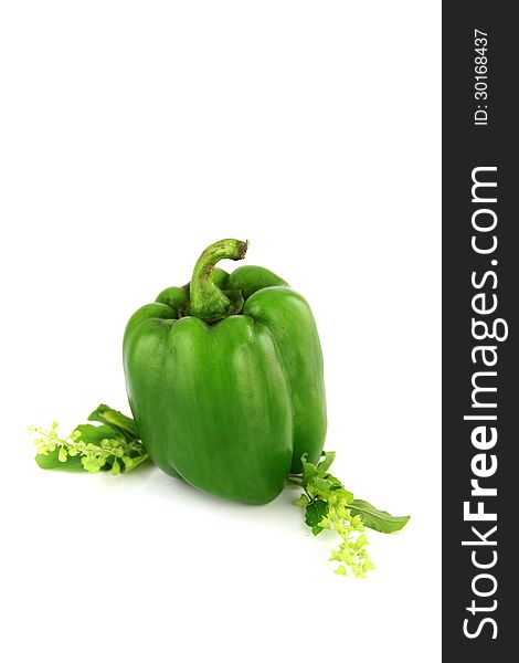 A Bell peppers on white Background. A Bell peppers on white Background.