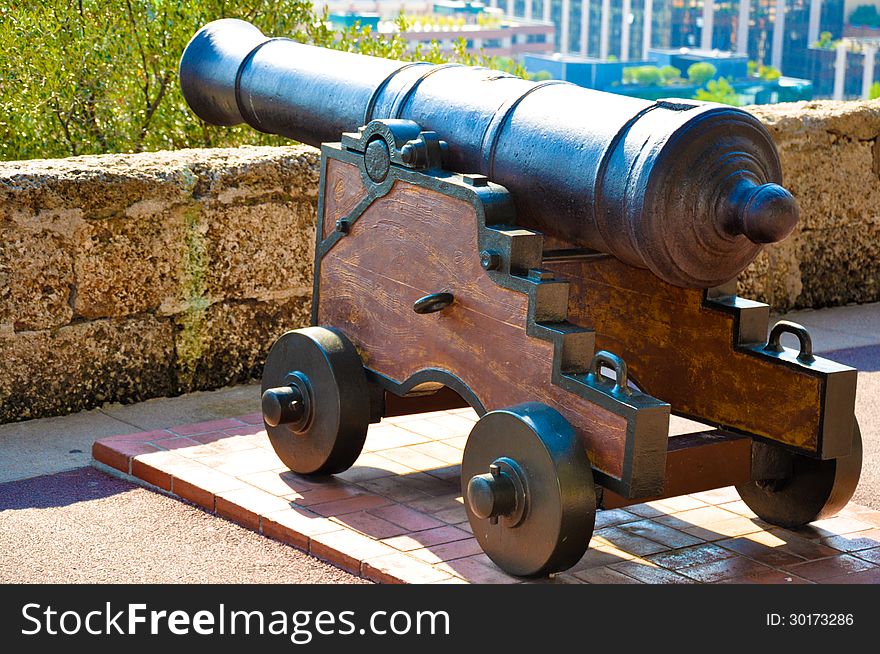 Old fire gun at a museum