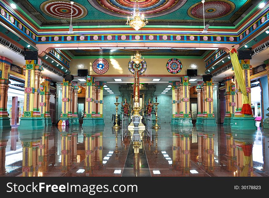 Inside the temple in Kuala Lumpur. Inside the temple in Kuala Lumpur.