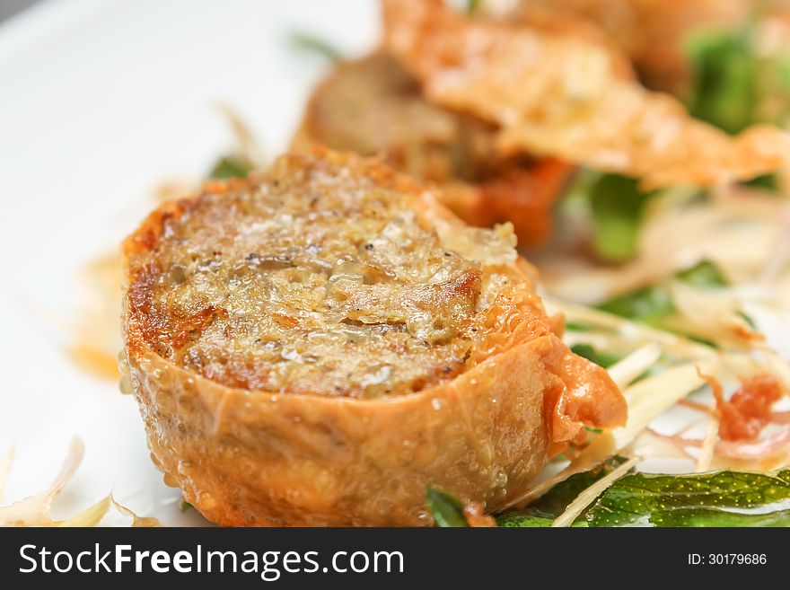 Deep Fried Crab Meat Rolls