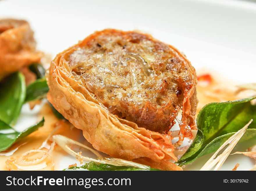 Deep Fried Crab Meat Rolls