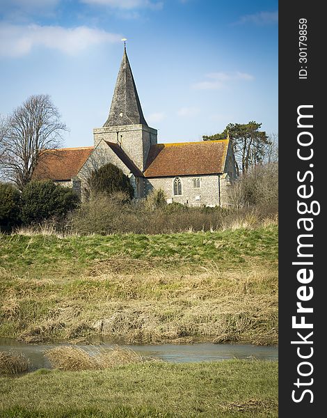 Alfriston church nestling in the South Downs in Sussex. Alfriston church nestling in the South Downs in Sussex