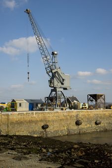 Dockyard Crane On A Jetty. Guernsey Royalty Free Stock Photo Dockyard Crane On A Jetty. Guernsey Royalty Free Stock Photo
