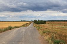 Storm Clouds Over The Road Royalty Free Stock Photos Storm Clouds Over The Road Royalty Free Stock Photos