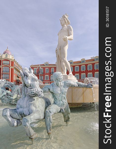 Image taken in Nice, France, 2013. The idea behind this image was to show a close - up of the most important elements of the Triton fountain.