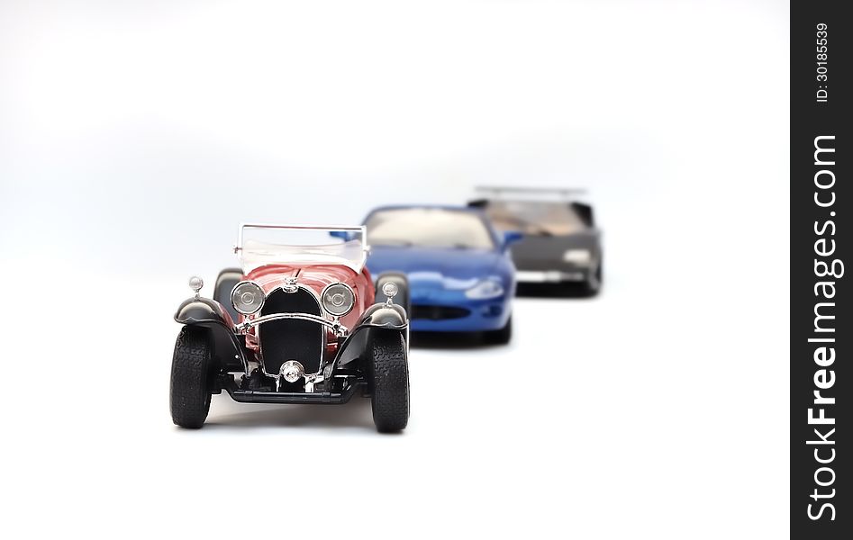 Cars Model On White Background