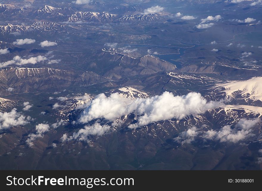 Caucasus mountains (view from plane).