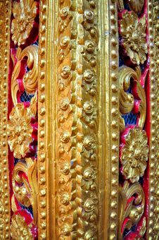 He Pole Of Thai Temple Texture Royalty Free Stock Images
