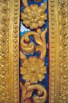 He Pole Of Thai Temple Texture Royalty Free Stock Image